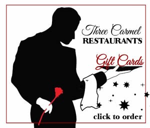 three carmel restaurants gift cards for the holidays